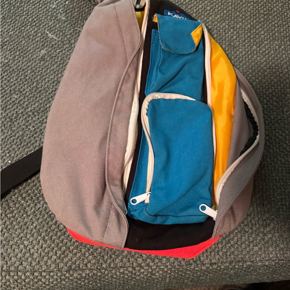 KAVU Multicolor Backpack - Gray, Teal, Yellow, Red